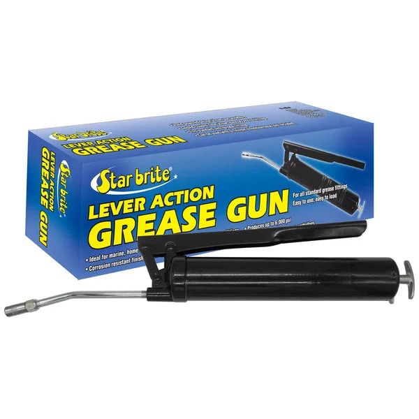 028704 – STAR BRITE Grease Gun, Use With 14 Ounce Grease Cartridge Corrosion-Resistant Angled Coupler Tube Lever Acti...